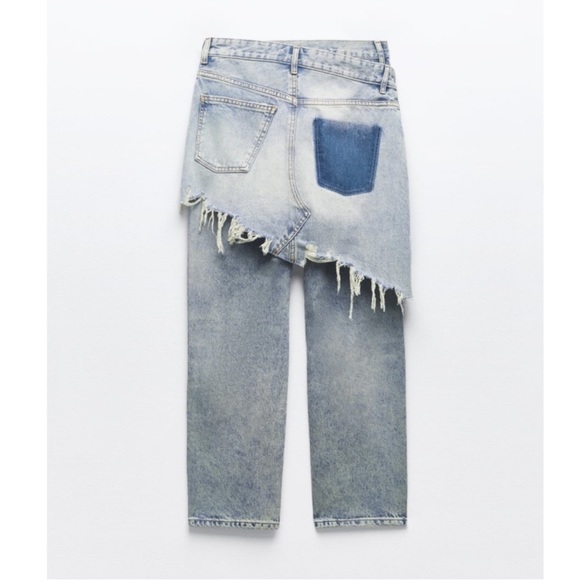 ZARA MID-RISE ZW STRAIGHT LEG JEANS 6840/091 348017 - Picture 4 of 6